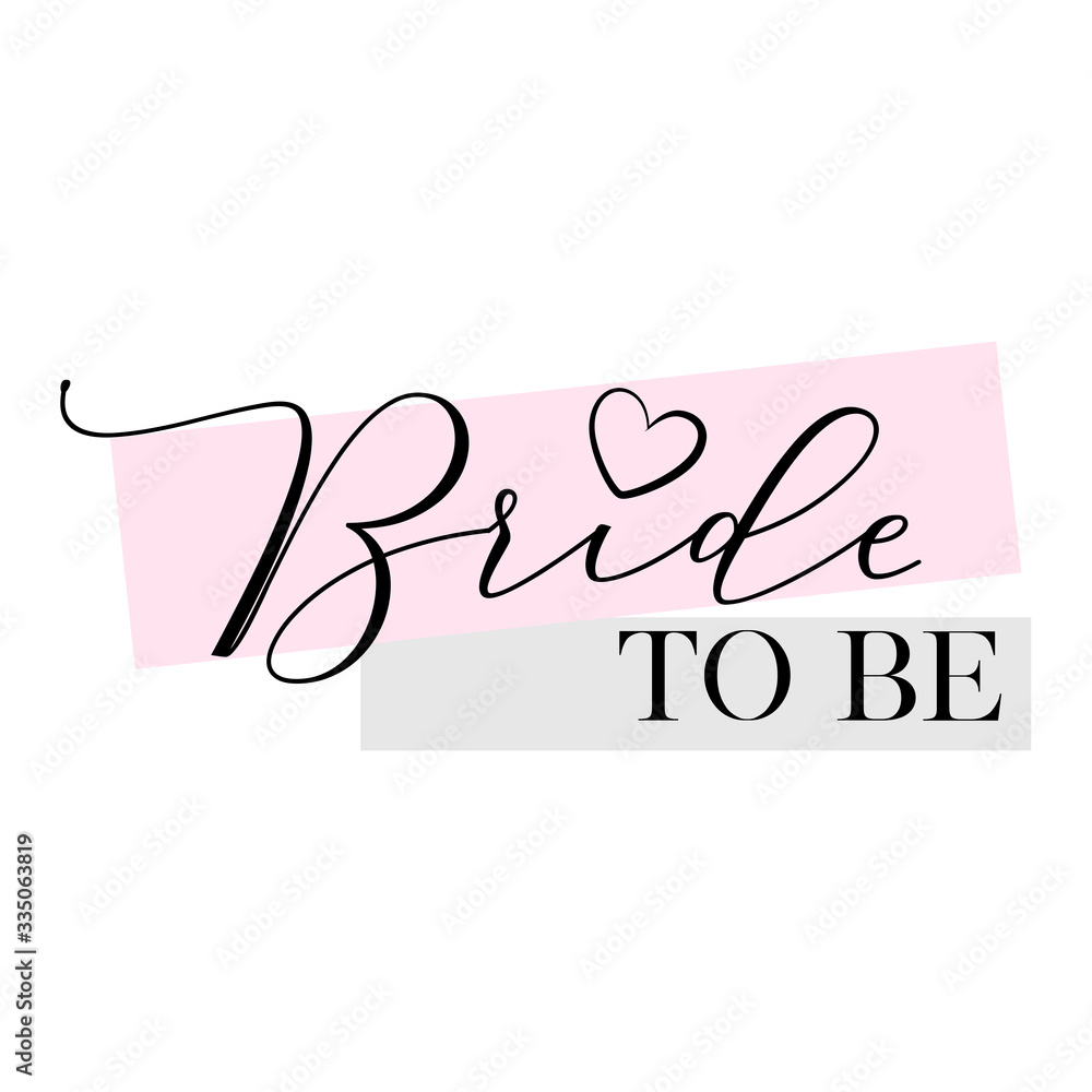 Bride to be bachelorette party calligraphy Vector Image, Bride To Be 
