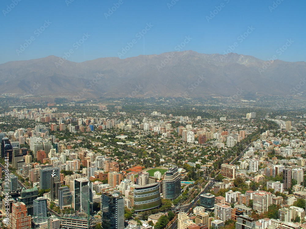 View of the Santiago, Chile