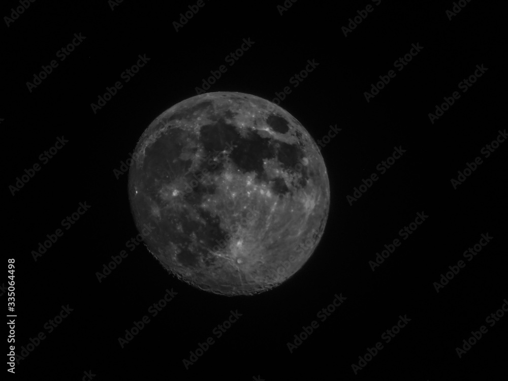Edited version of the full moon with black sky in the background. Edited version of the full moon with black sky in the background.