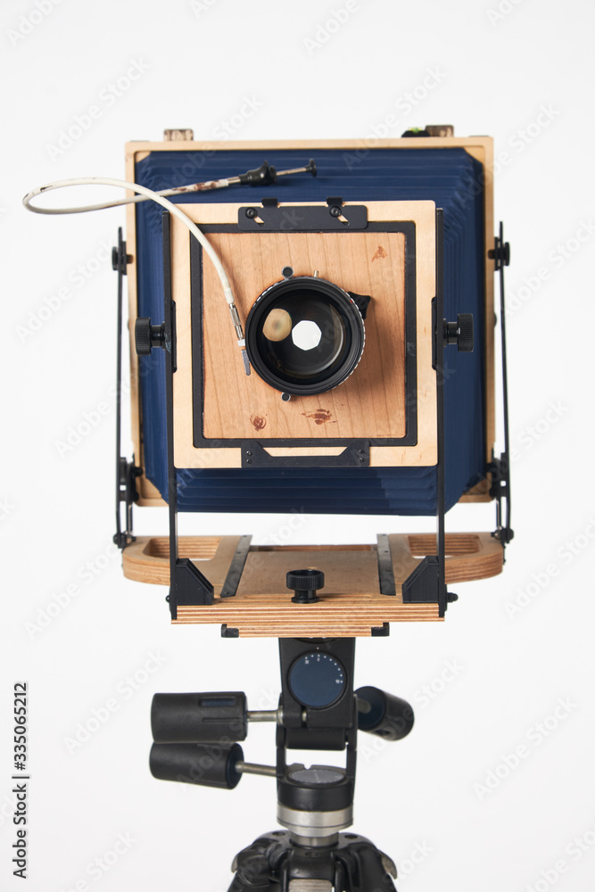 Fototapeta premium Large format camera on white background