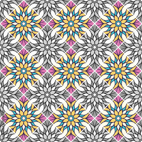 Seamless pattern. Vintage decorative elements