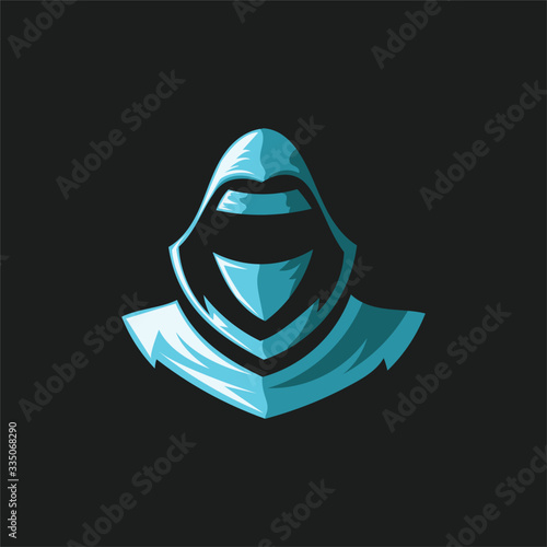 ninja mascot logo esport gaming. assasin mascot logo illustration.