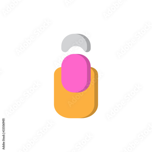 Nail Care Scissor Painting Beauty Icon, Logo, Vector