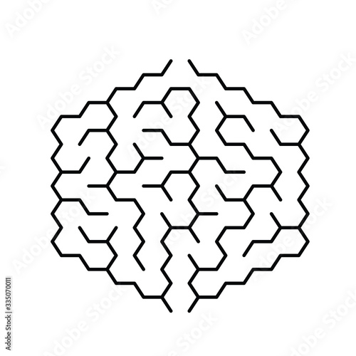 A 5-cell-wide hexagonal maze with no solution
