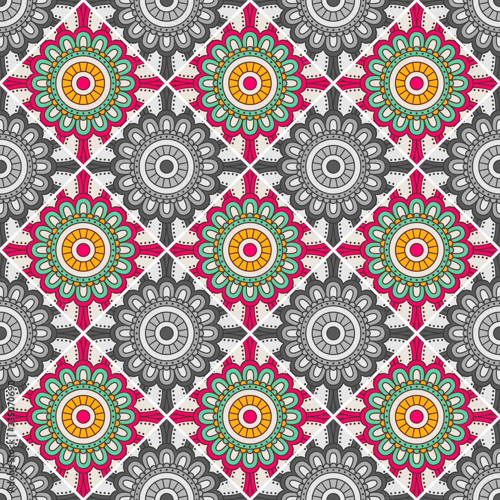 Fototapeta premium Seamless pattern. Vintage decorative elements
