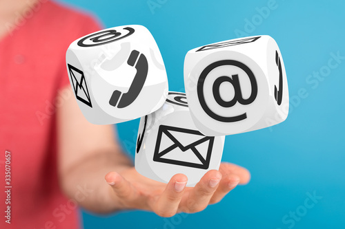 email icons in work space 3d. © vegefox.com