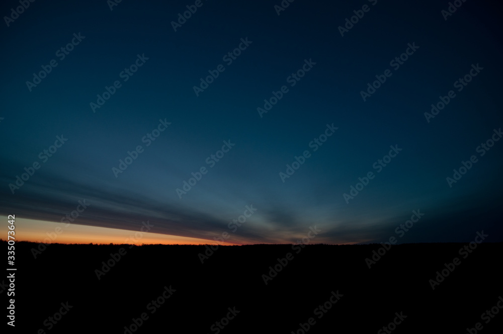 Beautiful blue sky before sunrise, early morning Beautiful blue sky before sunrise, early morning