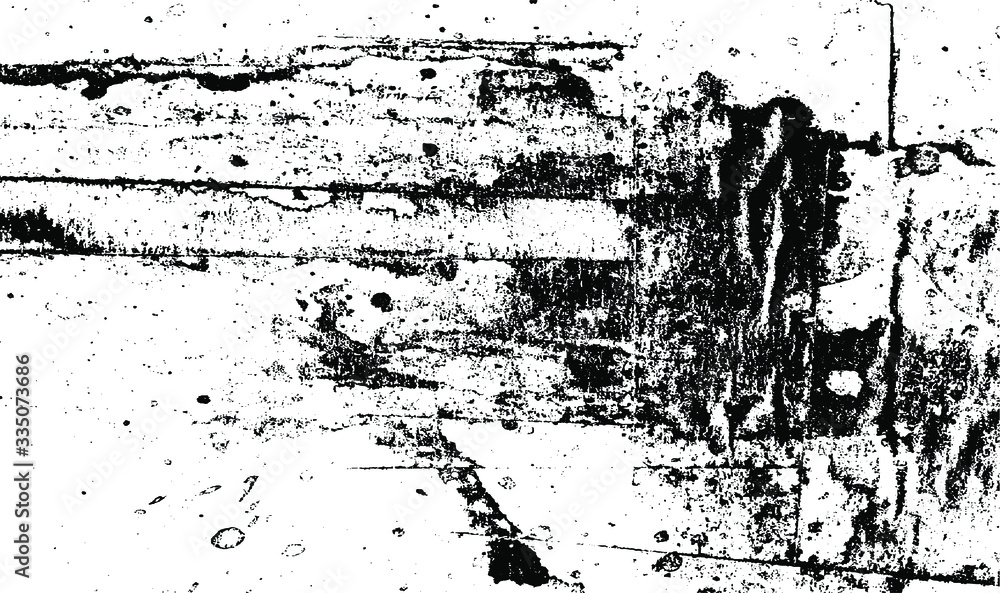 Fototapeta premium Rough black and white texture vector. Distressed overlay texture. Grunge background. Abstract textured effect. Vector Illustration. Black isolated on white background. EPS10.
