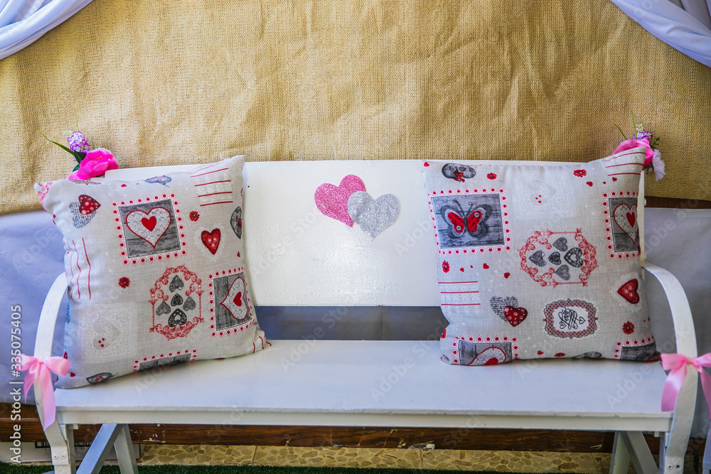 pillows on a sofa pillows on a sofa