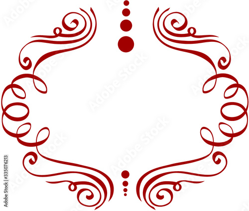 red floral frame