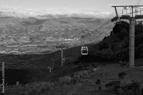 cable car in the mountains