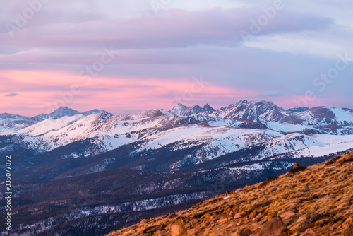 Sunset over Colorado's Indian Peaks Wilderness