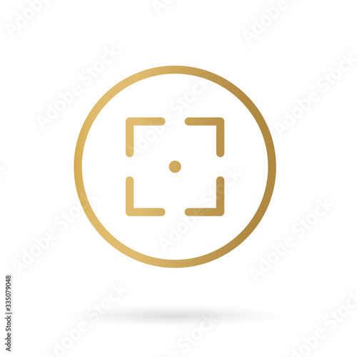 golden target, airm icon- vector illustration photo