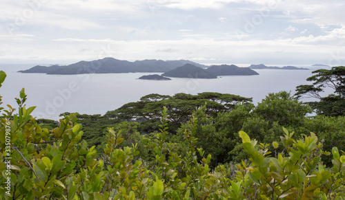 A view of Seychelles islands from top