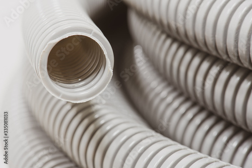 Corrugated pipe protection electrical installation