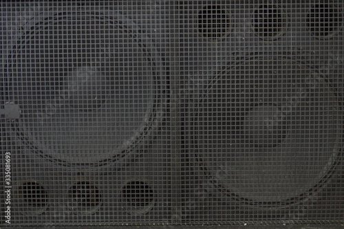 powerful speaker with detailed protective metal grille in front