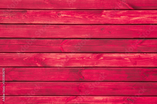 Painted in red wooden planks texture