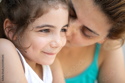 Mother and daughter lovely faces