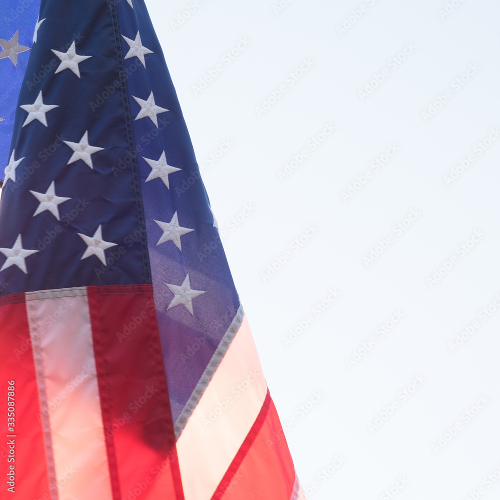 Fototapeta premium american flag on white background