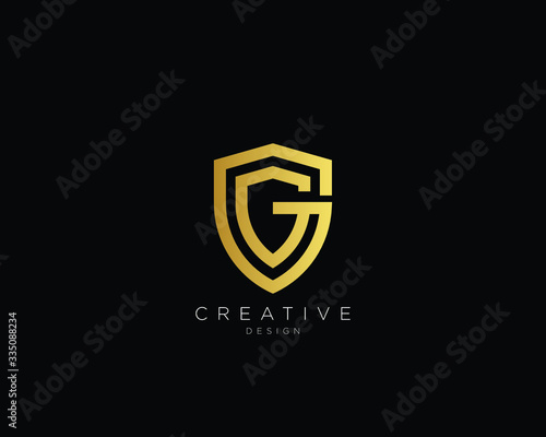Letter G CG Logo Design, Creative Minimal G CG Monogram In Gold Color