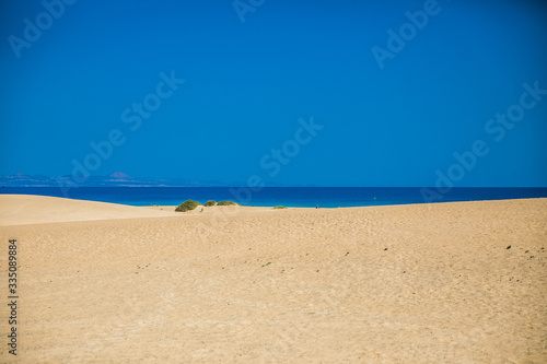 blue sea and blue sky