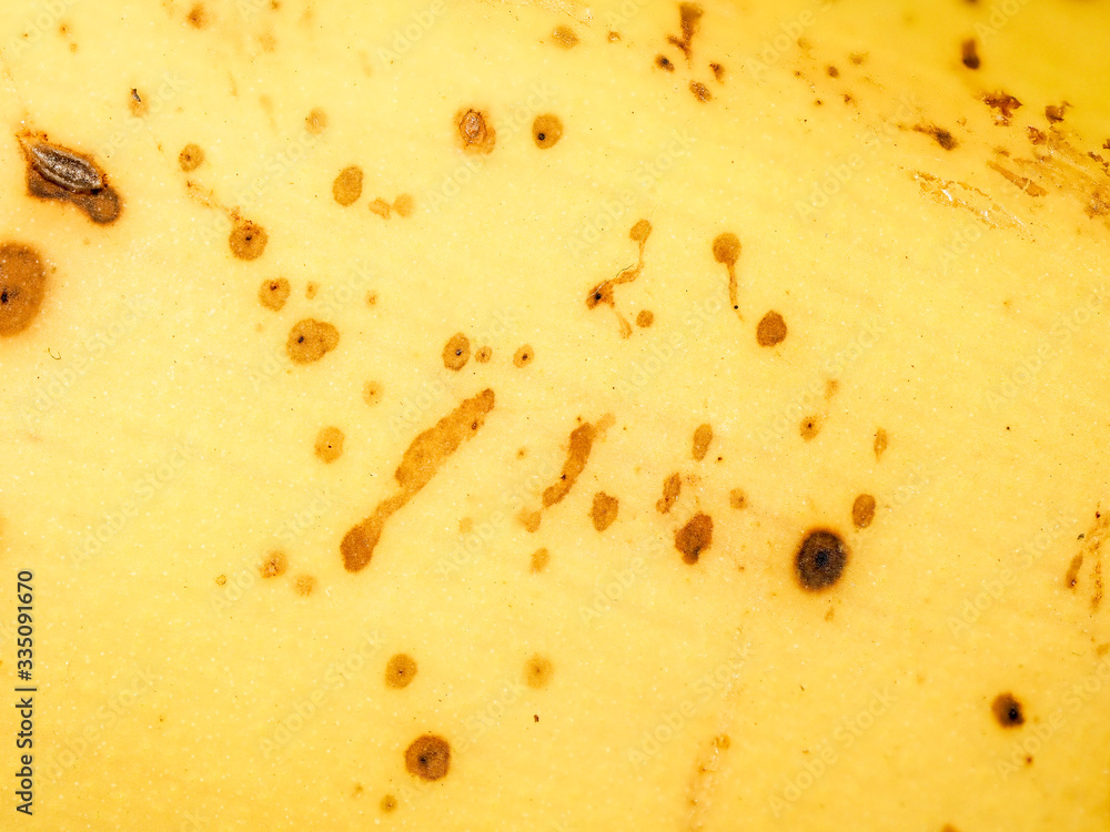 Canarian banana skin, close up Canarian banana skin, close up