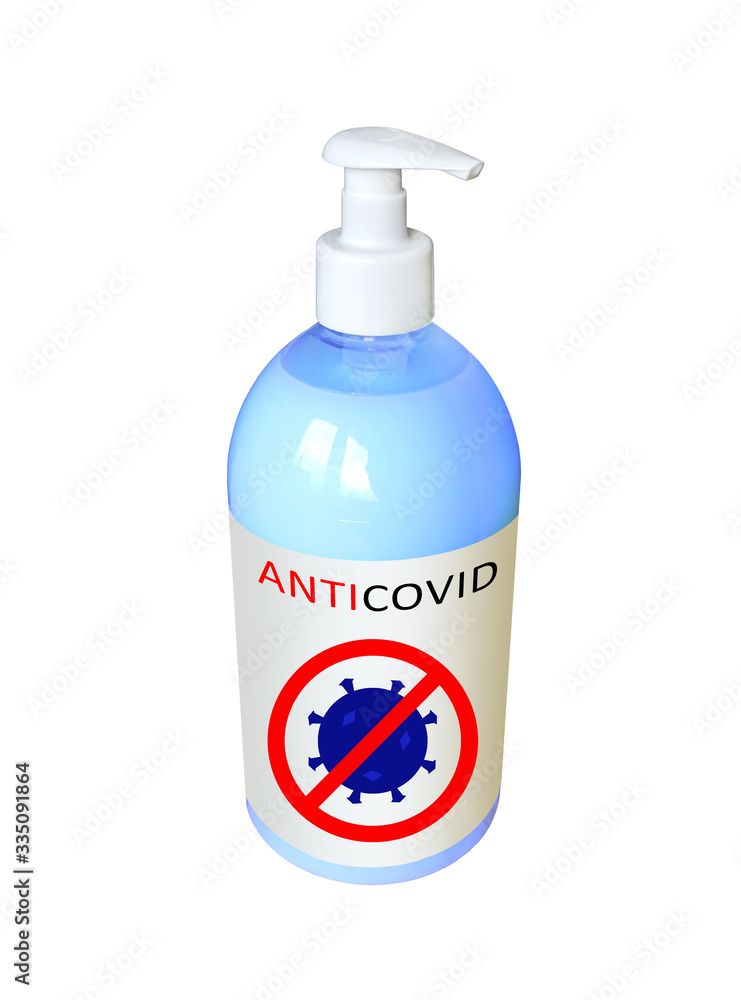 Hand sanitizers squeeze gel onto hands Hand sanitizers squeeze gel onto hands