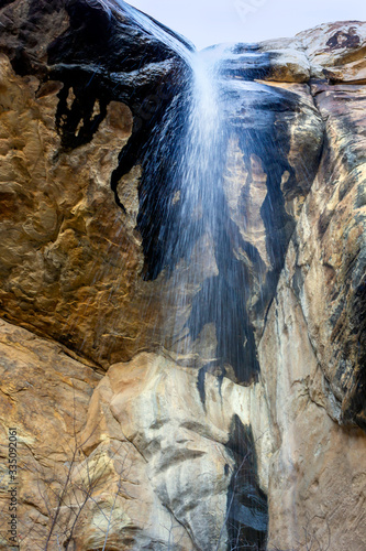 waterfall vertical Red Rock Canyon National Conservation Area Nevada   s Mojave