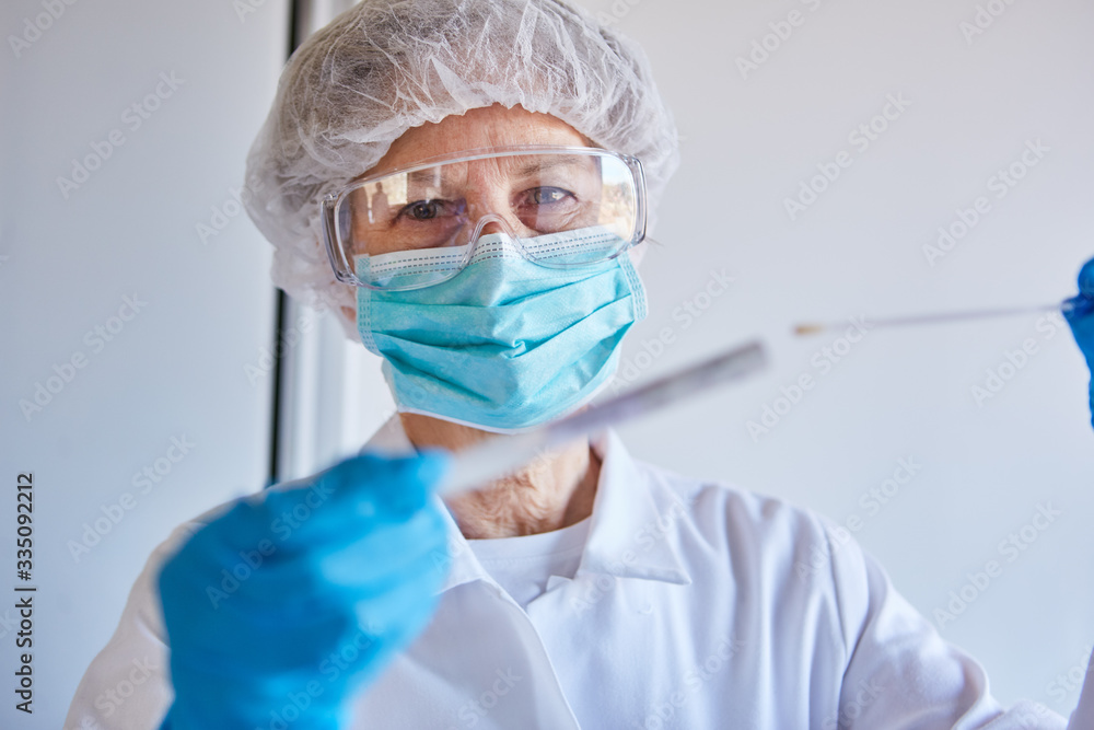 Smear sample for Covid-19 rapid test Smear sample for Covid-19 rapid test