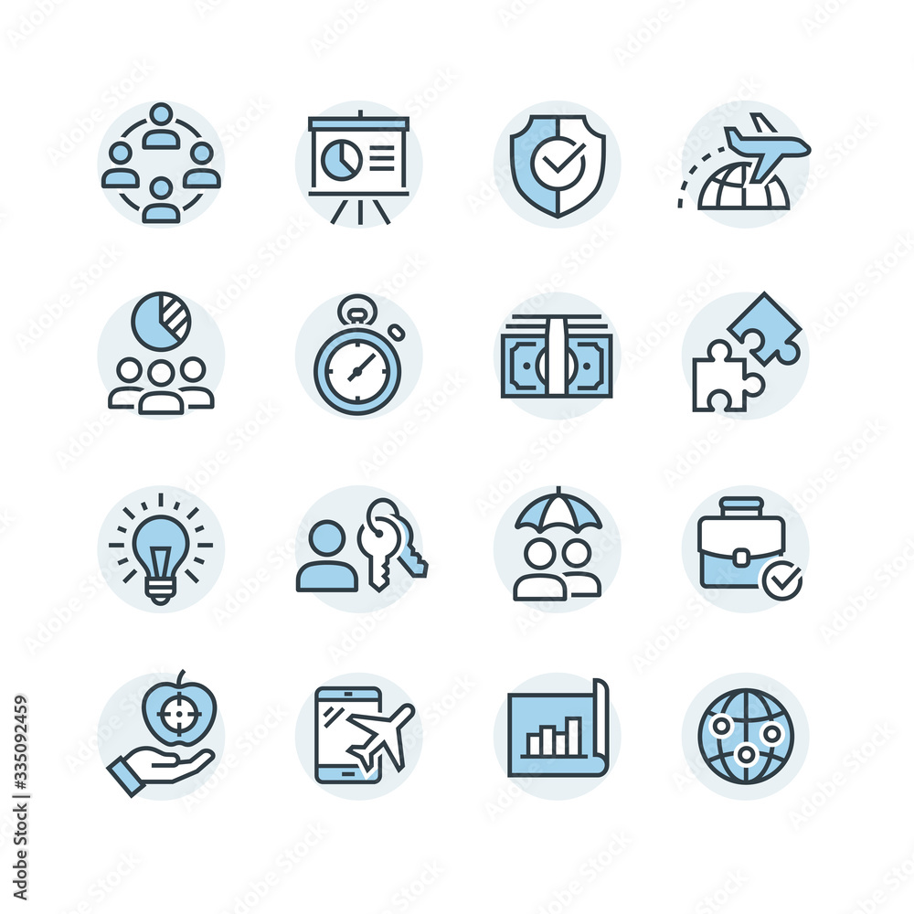 Global business vector icons set
Global business vector icons set