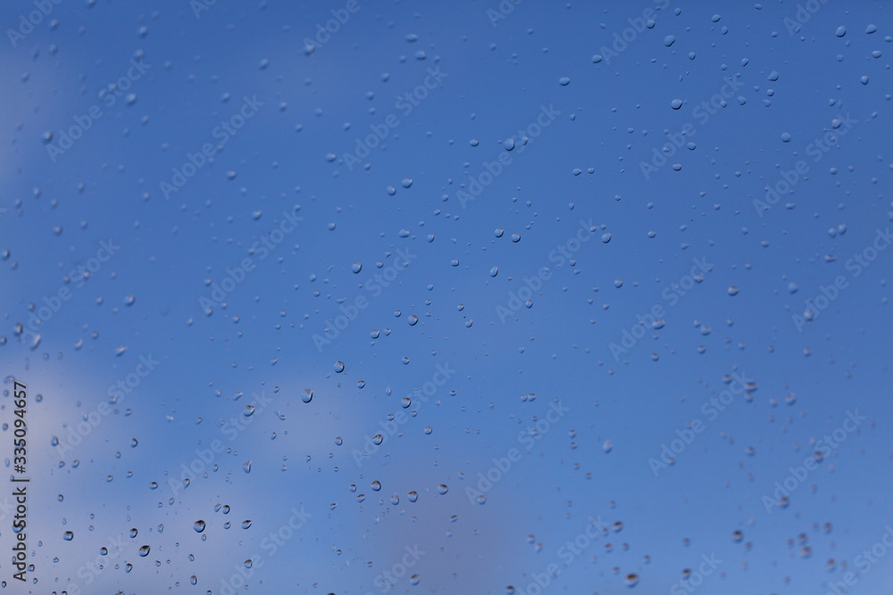 Água sobre o vidro após chuva Água sobre o vidro após chuva