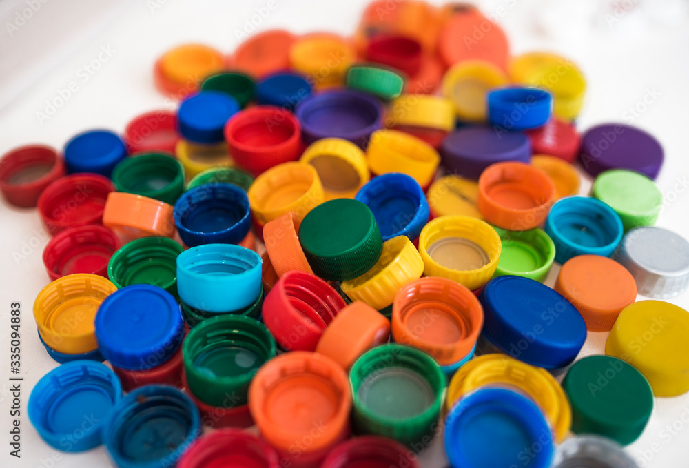 Lots of bottle cap with mixed colours