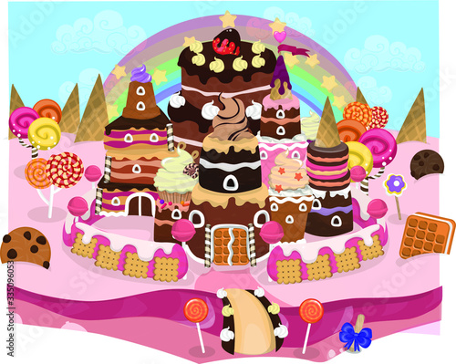 Castle made of sweets
