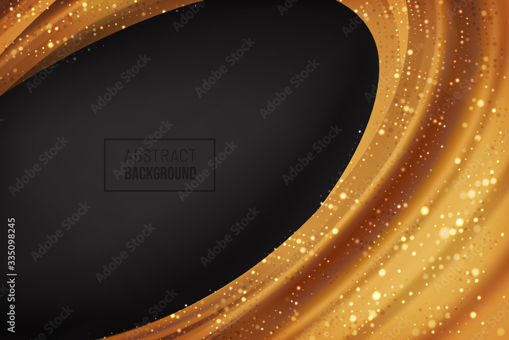 Bright cosmetic background.beauty.fashion.3d.liquid gold.Shining golden paint.Modern poster.Wave Liquid shape with golden glittering dots.Art design for your design project.vector Bright cosmetic background.beauty.fashion.3d.liquid gold.Shining golden paint.Modern poster.Wave Liquid shape with golden glittering dots.Art design for your design project.vector