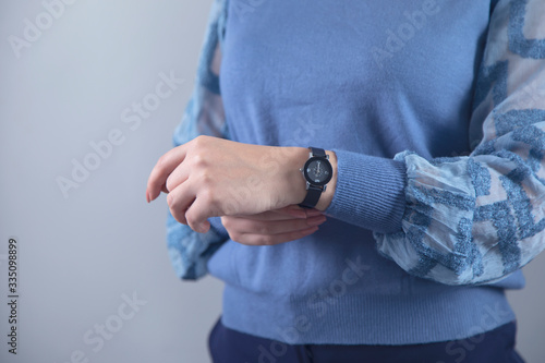 woman hand watch