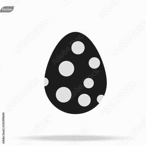 Egg Icon vector. Simple flat symbol. Perfect Black pictogram illustration on white background. eps10