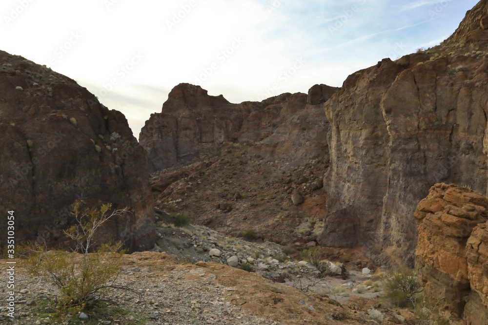 Valley in the natural rock formations Valley in the natural rock formations