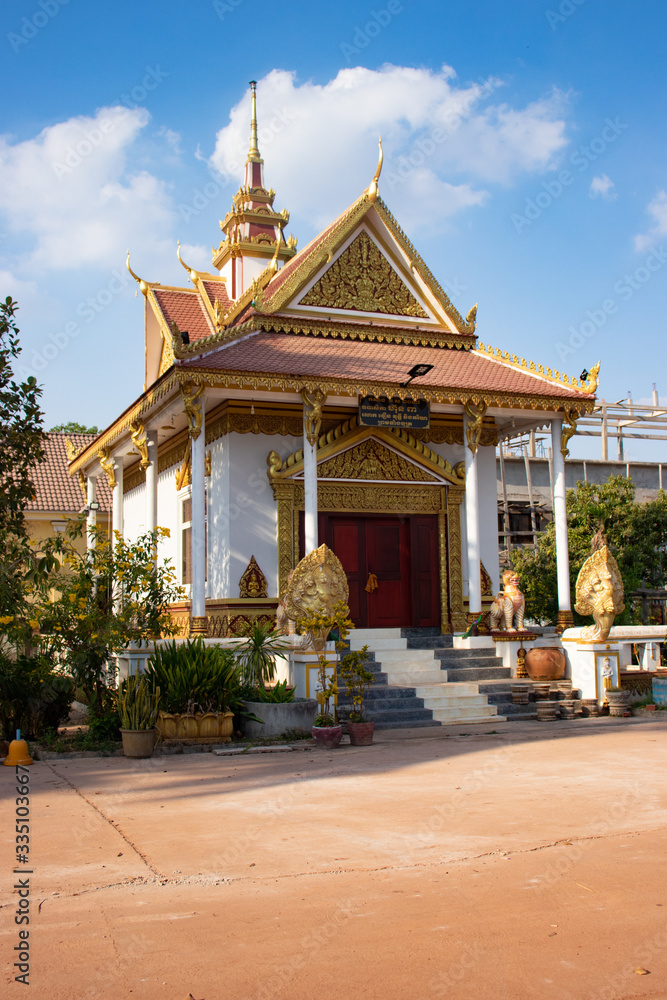 Obraz premium A beautiful view of buddhist temple in Siem Reap, Cambodia.