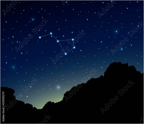 Constellation Volans in deep space