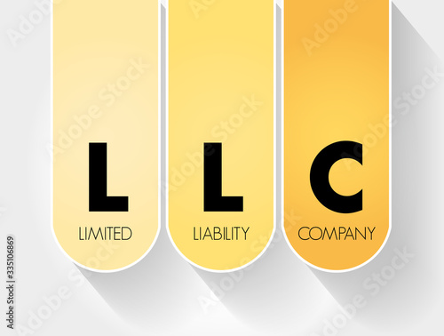 LLC - Limited Liability Company acronym, business concept background