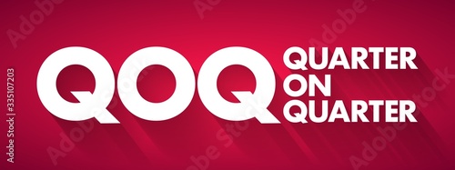 QOQ - Quarter On Quarter acronym, business concept background