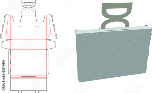 Bag Self - folding - Die Cut - Vector