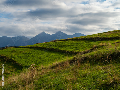 Summer in Spisz in Poland and Slovakia with view to Tatra Mountains.