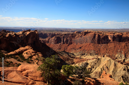 Utah / USA - August 11, 2015: Rocks formation at Island In The Sky Canyolands National Park, Utah, USA