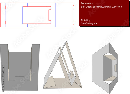 Flyer - Broshure display die cut vector