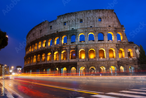 The Colosseum or Coliseum, also known as the Flavian Amphitheatre in Rome, Italy.