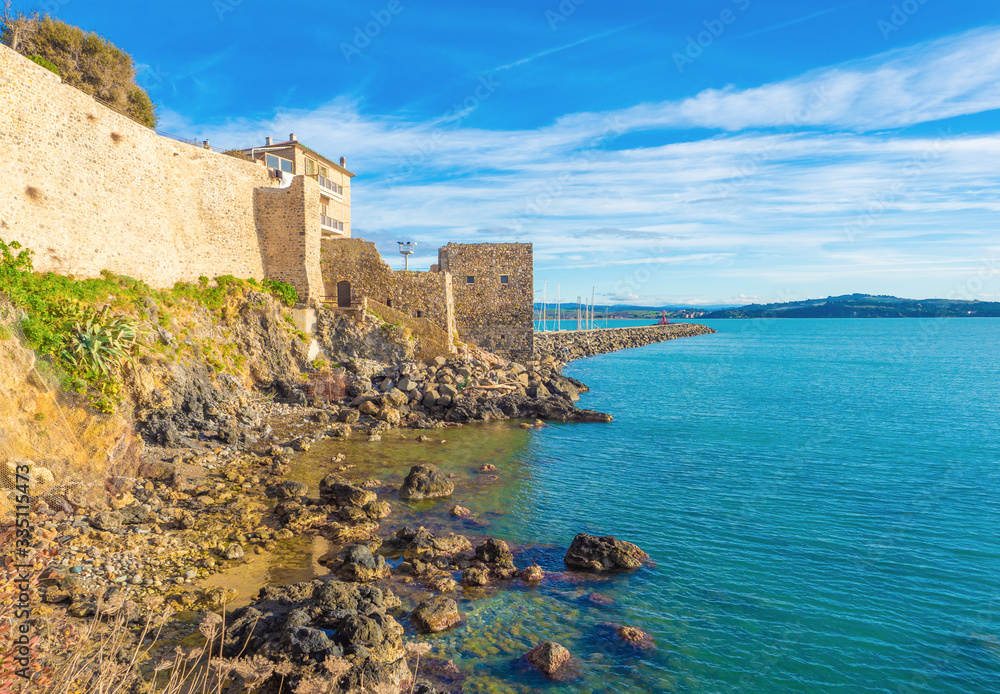 Talamone (Tuscany, Italy) - A little village with port and castle on the sea, in the municipal of Orbetello, Monte Argentario, Tuscany region
