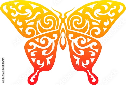 Butterly stencil nail art set	