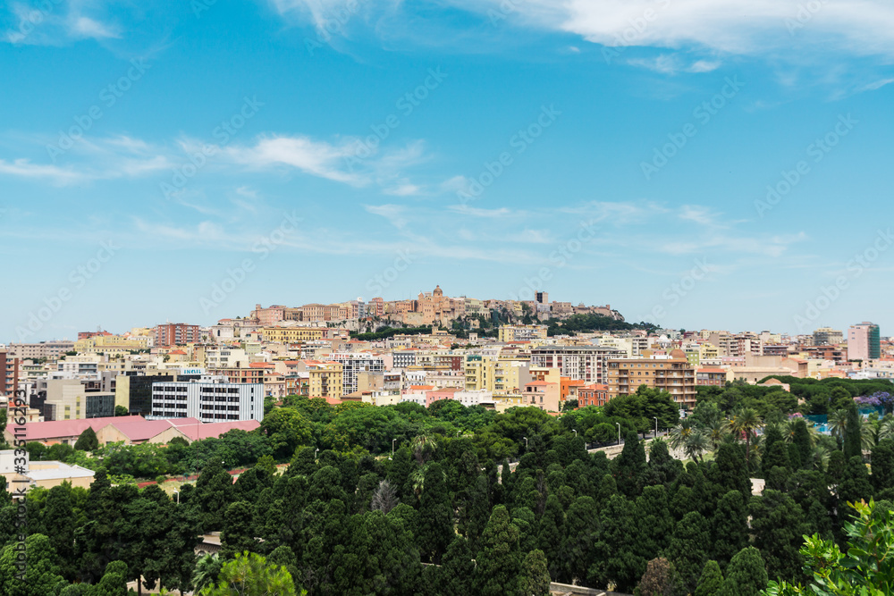 Cityscape of Cagliari in Sardinia