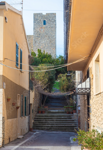 Talamone (Tuscany, Italy) - A little village with port and castle on the sea, in the municipal of Orbetello, Monte Argentario, Tuscany region photo